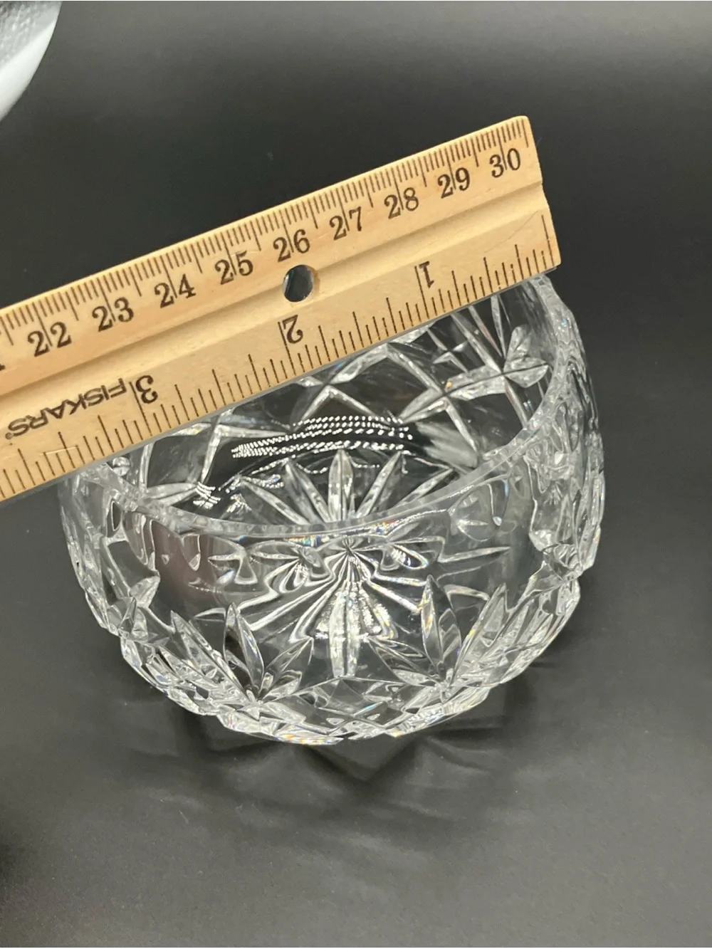 Crystal Glass Creamer and Sugar Bowl Set - Ceska - Pattern is Traditions